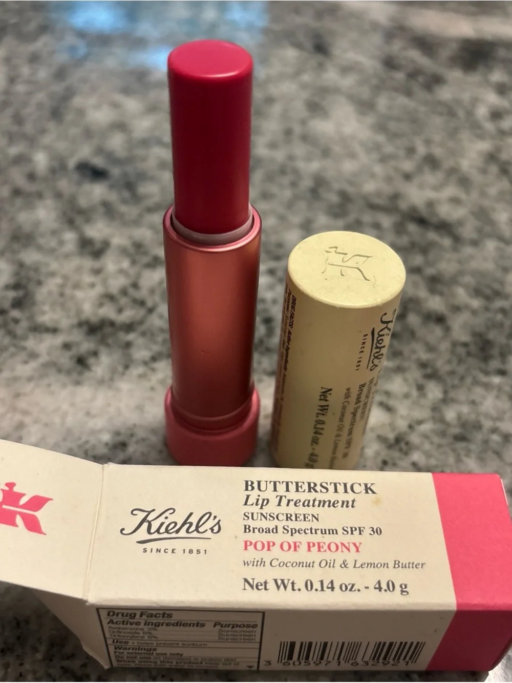 NEW Kiehls Butterstick “Pop of Peony” Lip Treatment *Rare & Discontinued *